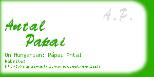 antal papai business card