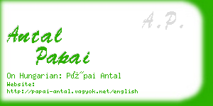 antal papai business card